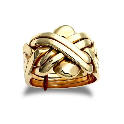 Massiver Herrenring 9 kt Gold Jewelco London 6 Stück Puzzle