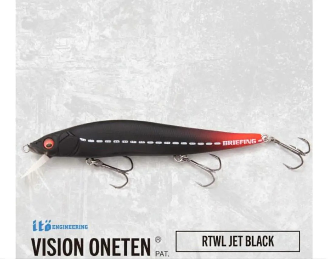 Megabass VISION ONETEN 110 SP-C BRIEFING Collab Japan Limited RTWL Jet Black New - Image 7