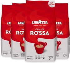 Lavazza Qualità Rossa Coffee Beans, Medium Roast, 1 kg Each, 4-Pack