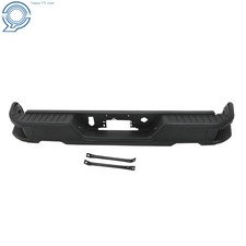 Black Rear Bumper Assembly For Silverado Sierra 1500 2019 20-2023 Wdual Exhuast