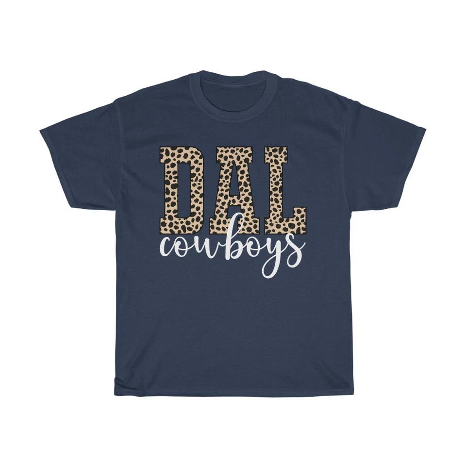 Dallas Cowboys Mujer Leopardo Camisa NFL Vaqueros Fútbol Mujer Camiseta