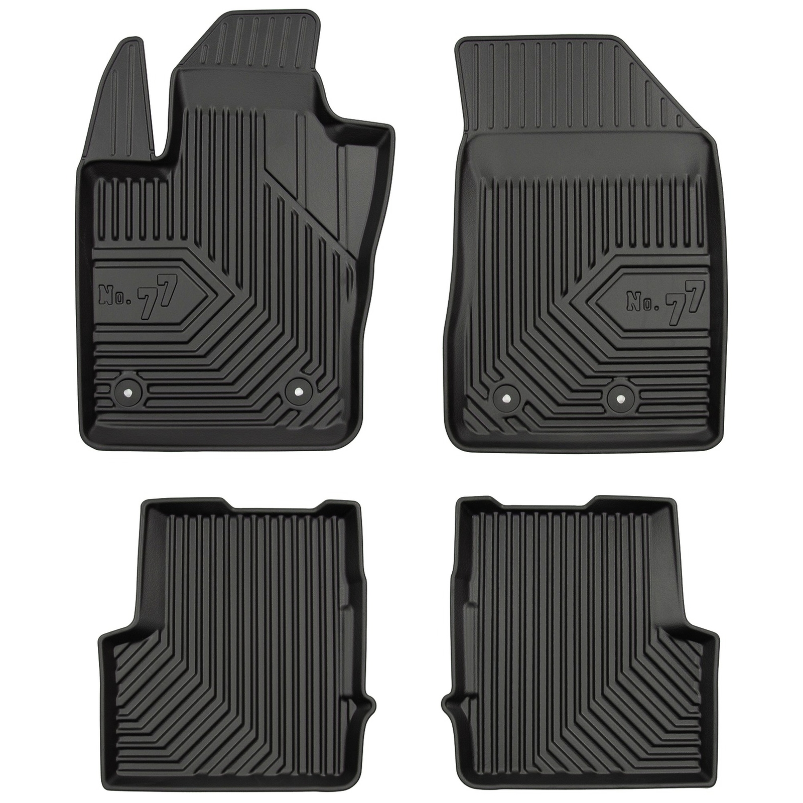 Tapis de sol TPE Frogum No.77 pour Fiat 500X noir sur mesure