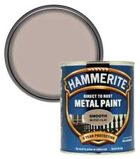 Hammerite Smooth Muted Clay 250ml Metal Paint