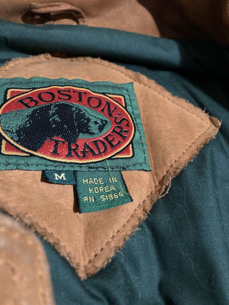 Vintage Boston Traders Brown Suede Leather Full Zip Bomber Vintage Boston Traders Brown Suede Leather Full Zip Bomber