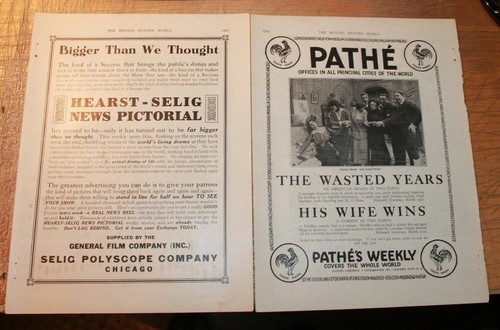 1913 PATHE FILM ADVERTISEMENT IN FILM TRADE JOURNAL "GERMINAL" silent - Picture 2 of 2