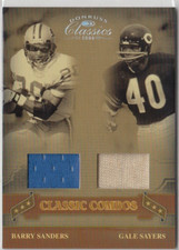 2006 Donruss Classics Classic Combos Materials #1 B. Sanders/G. Sayers /207