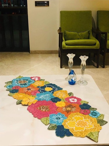 Handcrafted Beaded Table Runner for Center and Dinning Table Mutlicolor - Picture 2 of 8