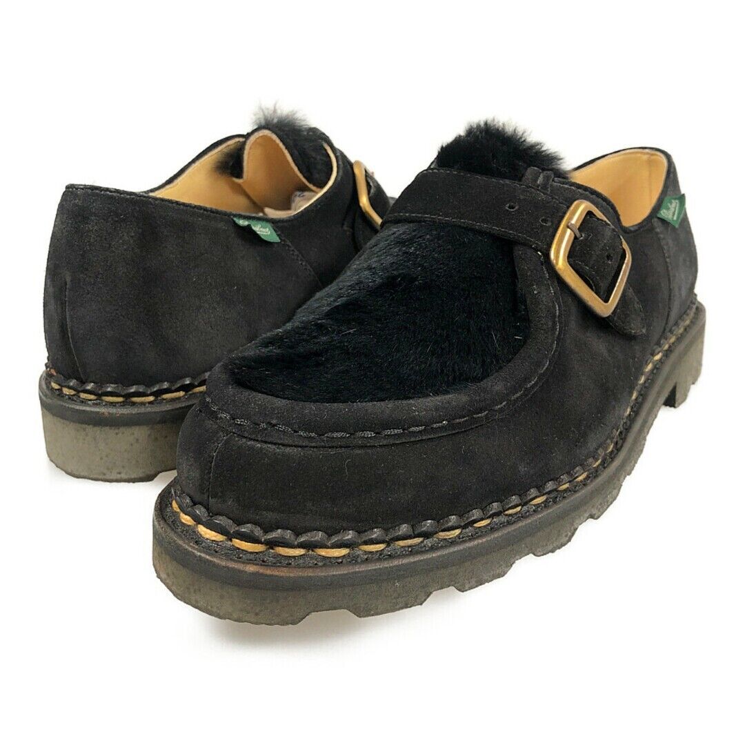 Paraboot Michael Bride Rabbit Fur Suede Leather Noir Black Paraboot Michael Bride Rabbit Fur Suede Leather Noir Black