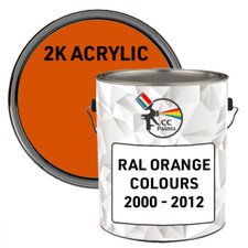 2K Paint Acrylic RAL Orange Colours 2000 - 2012 (FREE NEXT DAY DELIVERY)
