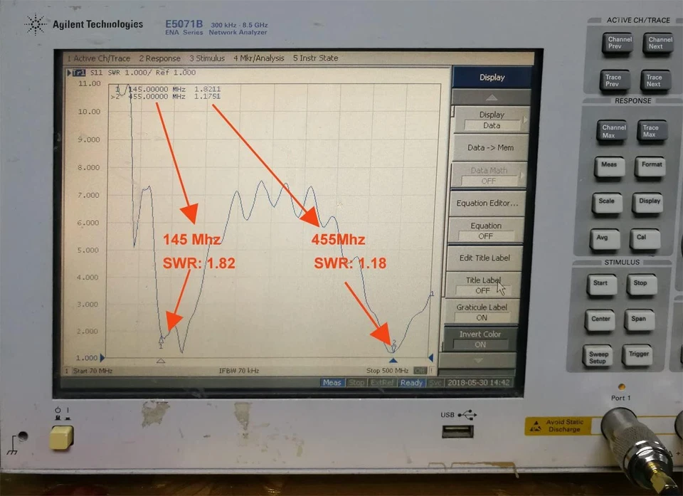 Dual Band 137-149 437-480 MHz Ham Mobile 2M/70cm Antenna with 10 ft RG58 Cable - Image 3 of 4