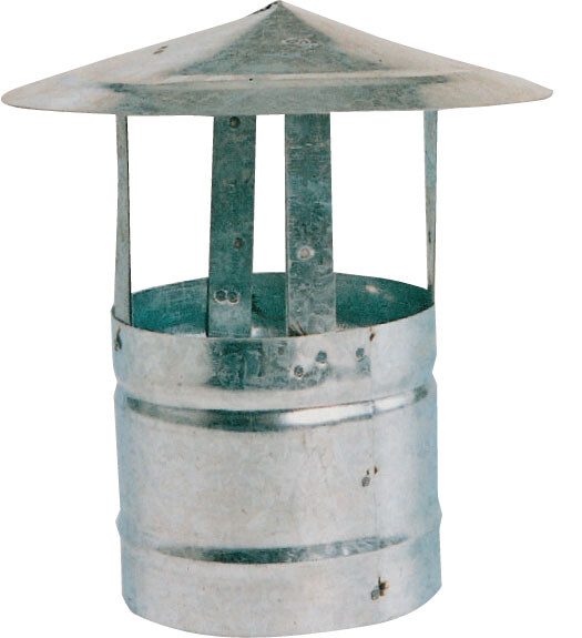 Smokestack Hat Fixed Chinese O 14 Cms Steel Zinc Plated Fireplace