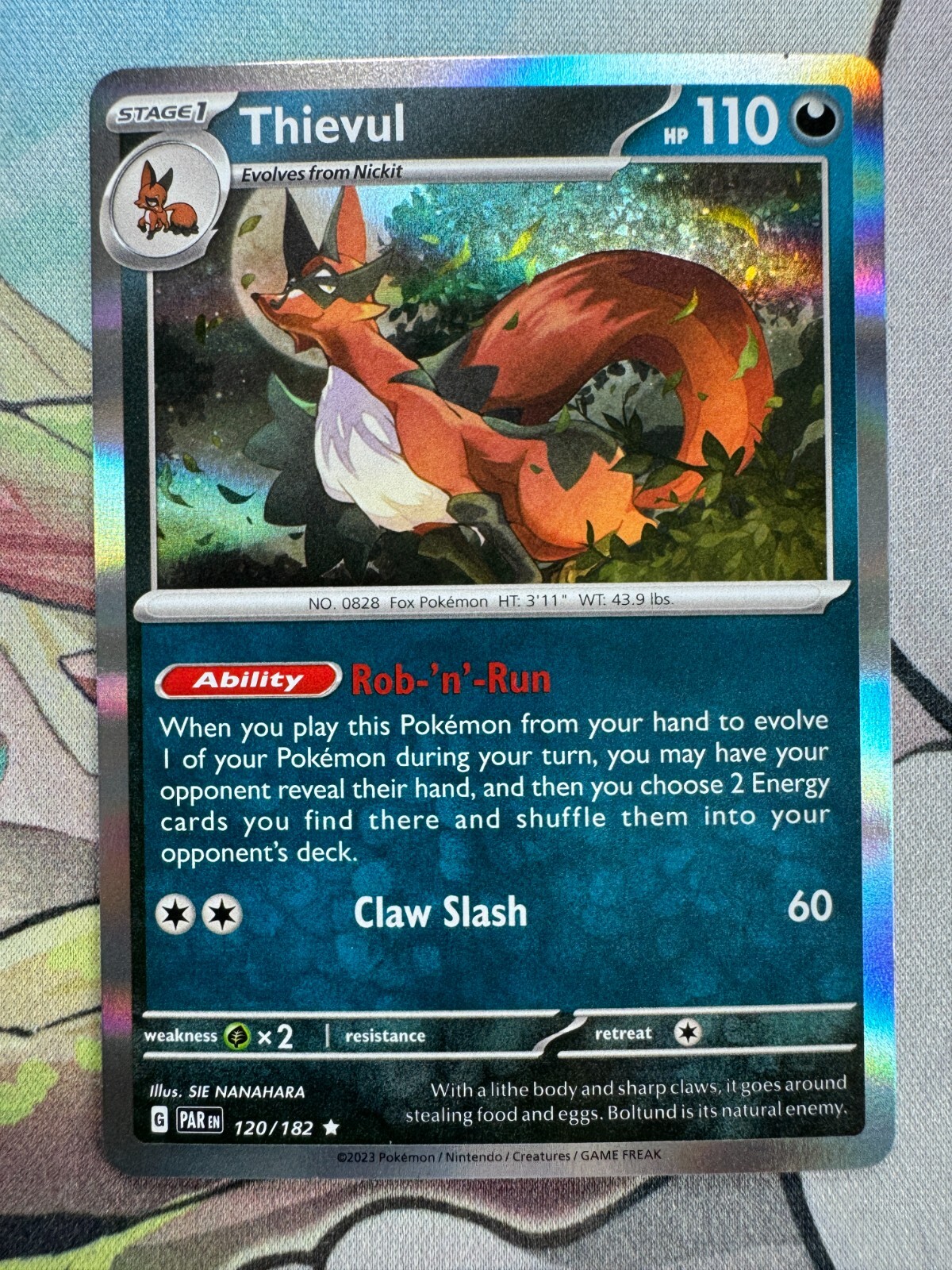 Thievul Holo English Pokemon TCG BKCD828
