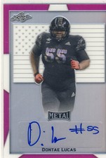 DONTAE LUCAS 2019 Leaf Metal Army All American Pink Flag /6 AUTO SOUTHERN MISS