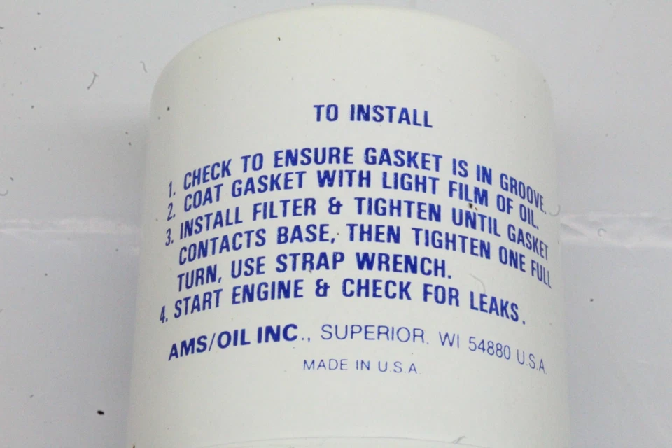 Antiguo filtro de aceite de motor Amsoil ASF-421968-1978 Ford Mercury MG Volvo ver fotos Foto 4 de 4