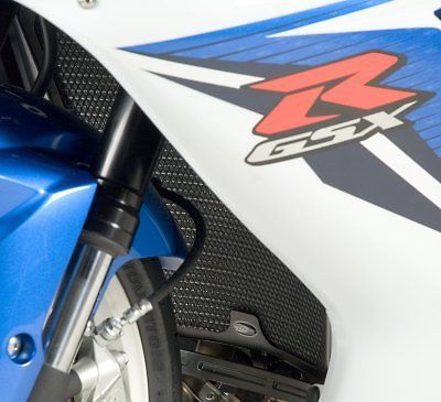 R&G Motorcycle Aluminium Radiator Guard - Black, Black - Image 4