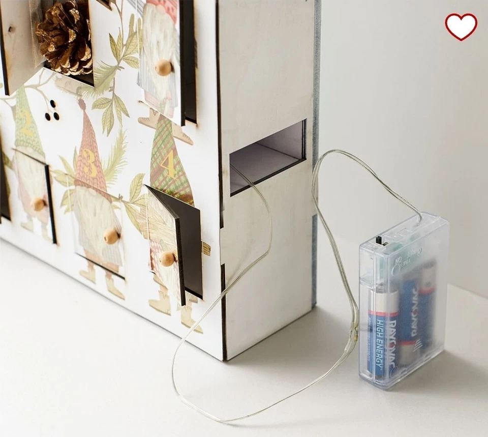 Pottery Barn Light Up Gnome Advent Calendar Open Box - Image 4 of 4