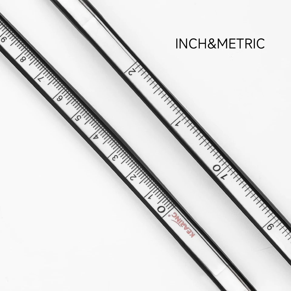 Kearing Flexible Curve Ruler, Bendable Rulers for Engineering Drawing, Sewing - Image 2 of 4