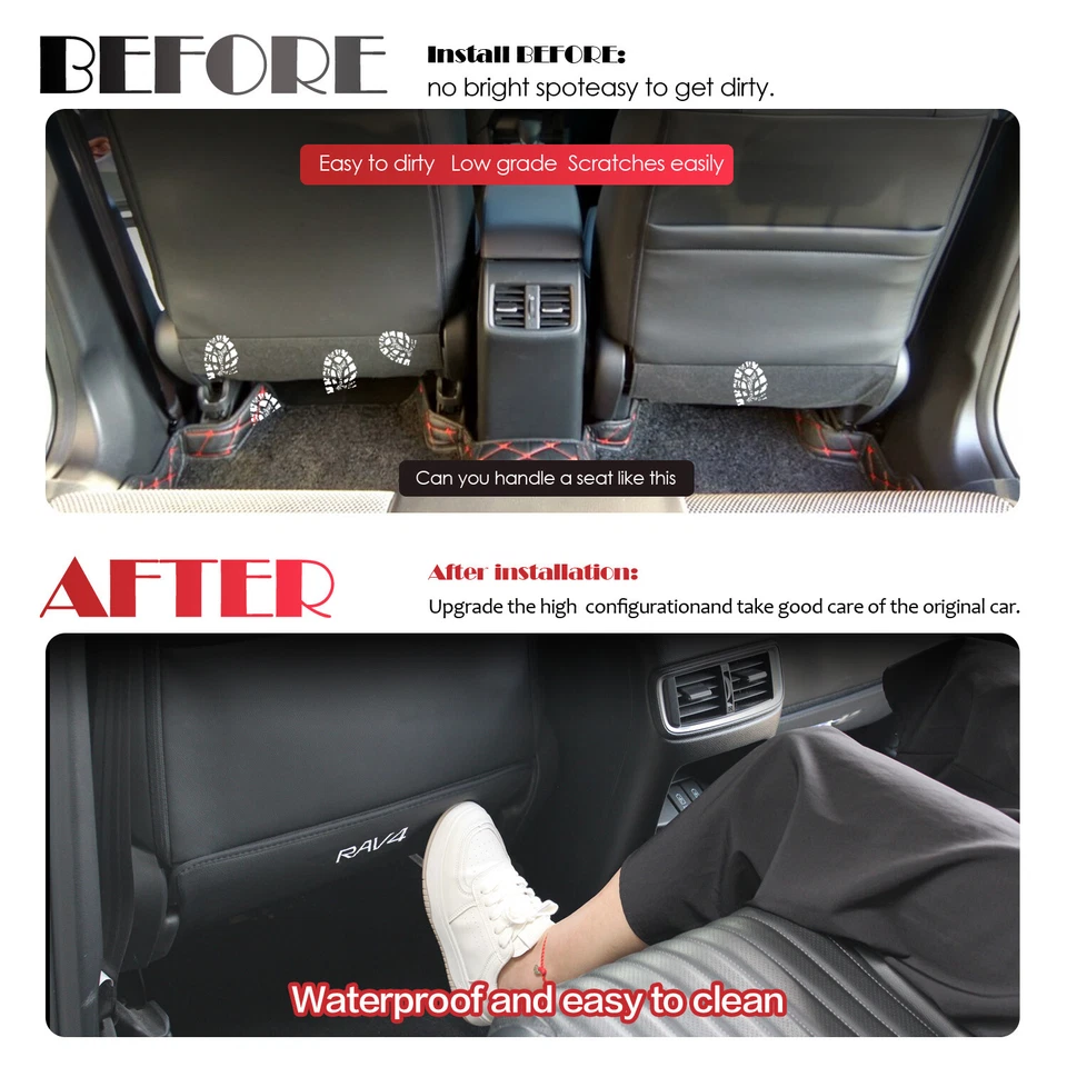Protectores de respaldo de asiento de coche para RAV4 Kick Mat para vehículos para protegerse de la suciedad, el barro Foto 2 de 4