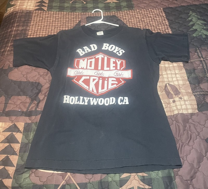Mötley Crüe girls girls girls 1987 tour shirt vintage Harley Davidson Large