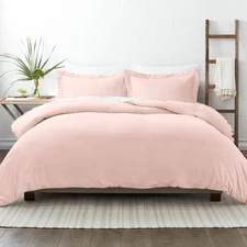 Premium Ultra Soft 3 Piece Duvet Cover Set Twin/Twin Extra Long Blush
