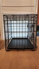 Heavy-Duty 2-Door Folding Dog Pet Crate Kennel 23"Lx17"Wx19"H w/ Tray  Divider