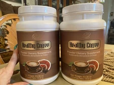 Lot 2 BOTTLES Healthy coffee 49.38oz1400g JUMBO LARGE GANODERMA $280 Exp.04/2027