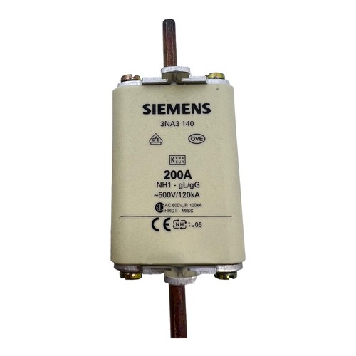 Siemens 3NA3140 Fuse Link 500V 200A Ve :3 Piece Retainer Insert - Picture 11 of 12