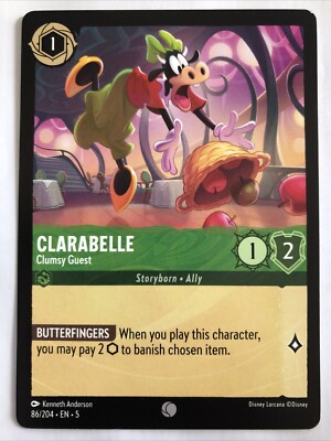 clarabelle lorcana card - Shimmering Skies - Emerald Card Type Clarabelle - Contented Wallflower -