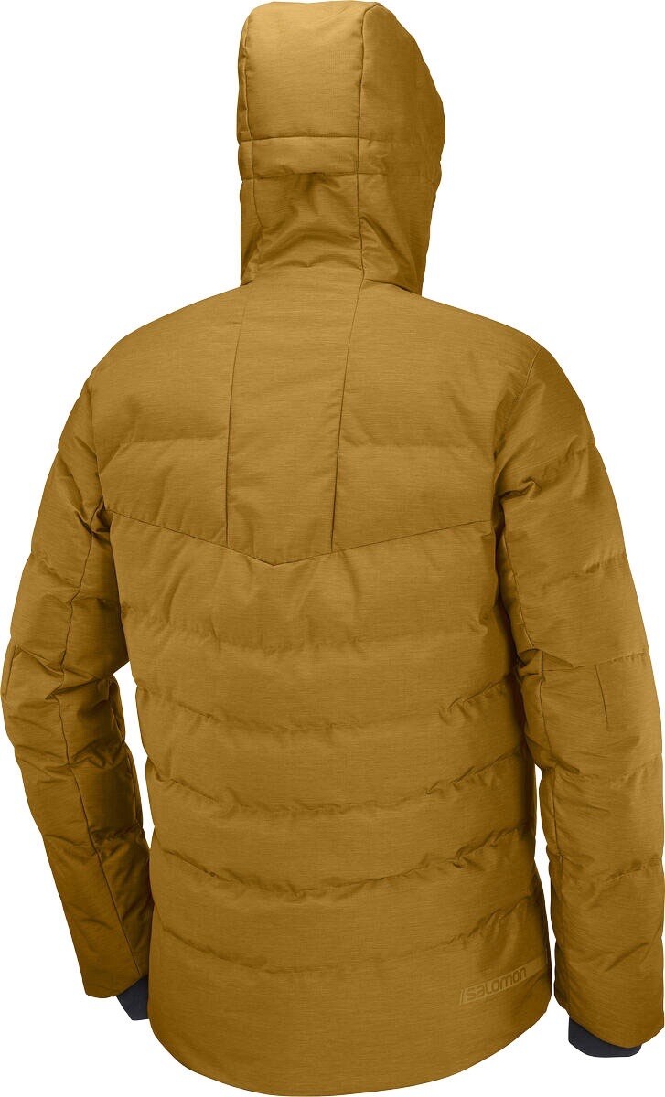 Nuova giacca da sci uomo Salomon Snowshelter taglia XL bronzo marrone riparo neve
