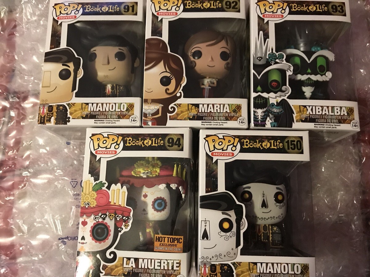 Funko Pop! Book of Life Set Manolo Remember Maria,Xibala,La Muerte HT GITD 5POPS Funko Pop! Book of Life Set Manolo Remember Maria,Xibala,La Muerte HT GITD 5POPS