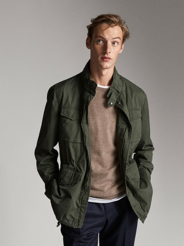 New Massimo Dutti Safari Jacket S Khaki 