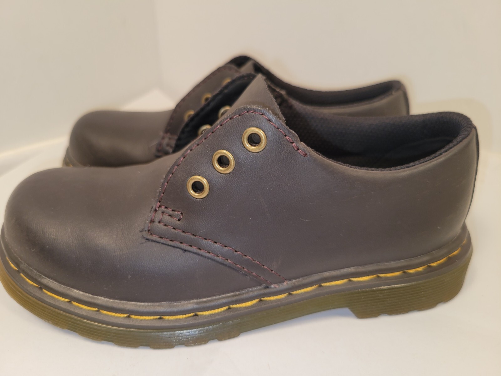SAOLA Scarpe da bambino Dr. Martens Oxford pelle marrone ragazzi US 11 suola ammortizzata ad aria pulita