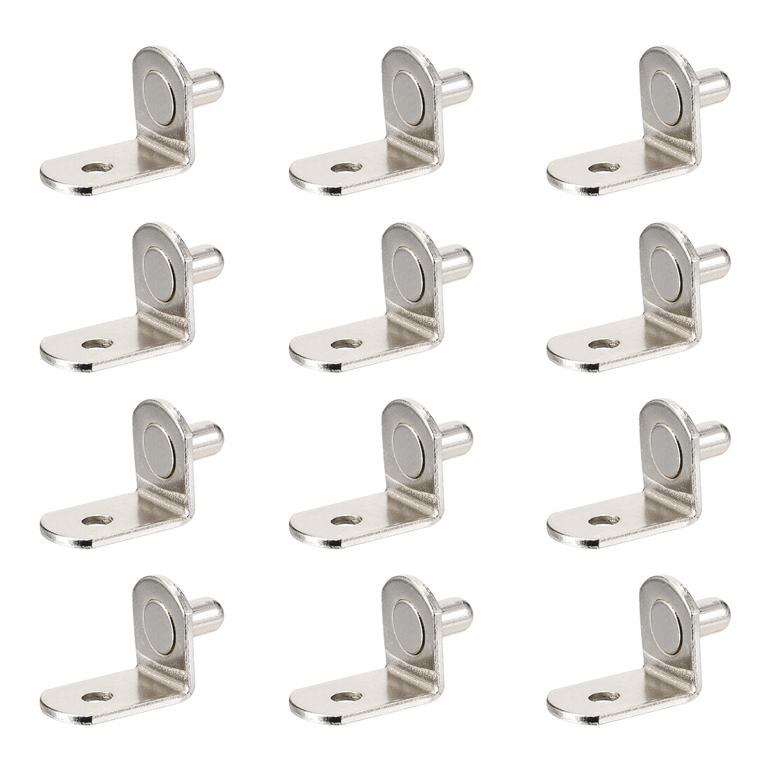 5mm L-Shaped Shelf Support Pegs with Hole - 40pcs Cabinet Bracket Set-image