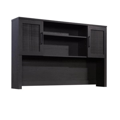 SAUDER Desk Hutch 42.2'' x 65.98'' Wood Engineered Wood w/ 4-Shelves Raven Oak