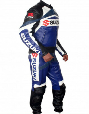 Suzuki Motorcycle Racing Leather Suit-MotoGp-CE Approved
