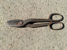 Vintage WISS V-10 Forged Solid Steel Tin Snips Metal Shears Made in USA