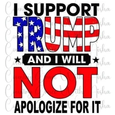 Sublimation Transfer Trump I Support Ready To Press Heat Transfer