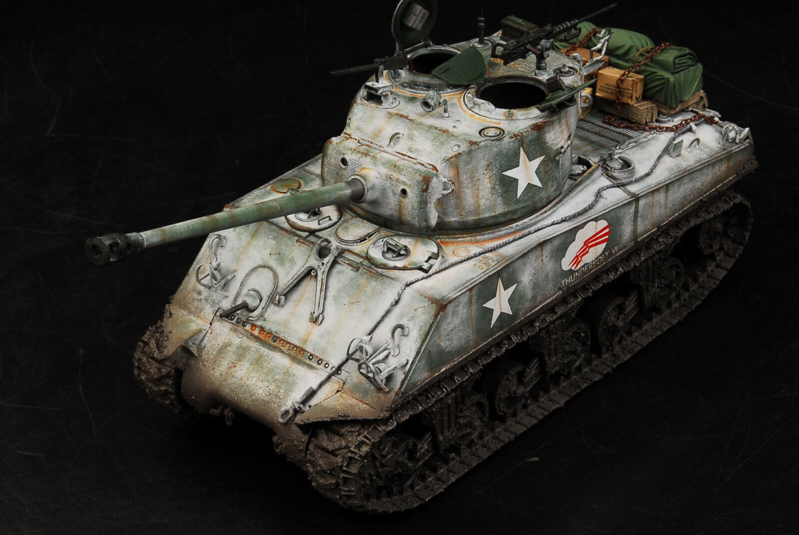 Award Winner Built Dragon 1/35 Abrams M4A3 Sherman Thunderbolt VI Bastogne  +PE