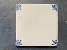 FREE SHIPMENT unique 1 small blanco TILE MAKKUM Tichelaar Delft Holland
