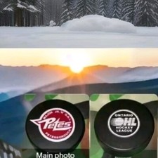 PETERBOROUGH PETES OHL Jr. A VICEROY MFG. VINTAGE PUCK MADE In Canada 🇨🇦 Hole