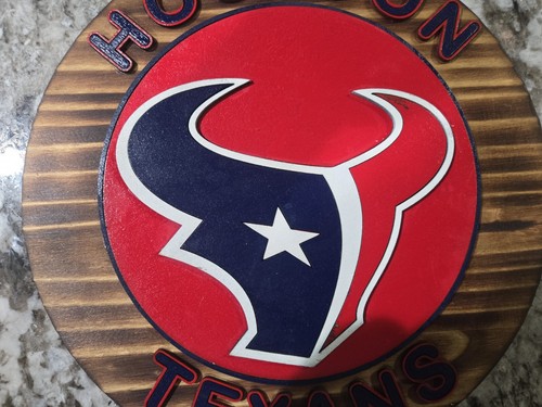 10" Handmade Houston Texans Sign - Picture 2 of 3