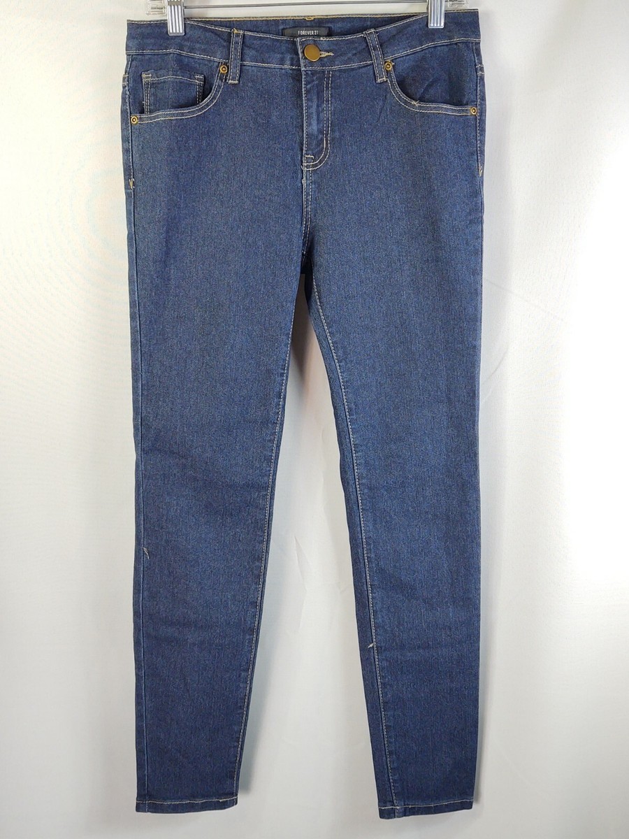 Forever 21 Women's Size 28 Dark Blue Denim Skinny Jeans Casual