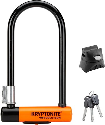 Kryptonite Evolution Standard Schloss - Schwarz/Orange 3 Schlüsseln