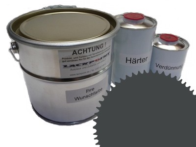 1,5 Liter Set 2K Bodenfarbe Fussboden RAL 7043 Vinyl-Epoxid-Lack Lackpoint Glan