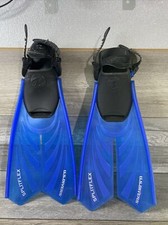 U.S. Divers Splitflex Diving Swimming Fins Flippers Blue Size S Small 3-6 w Bag