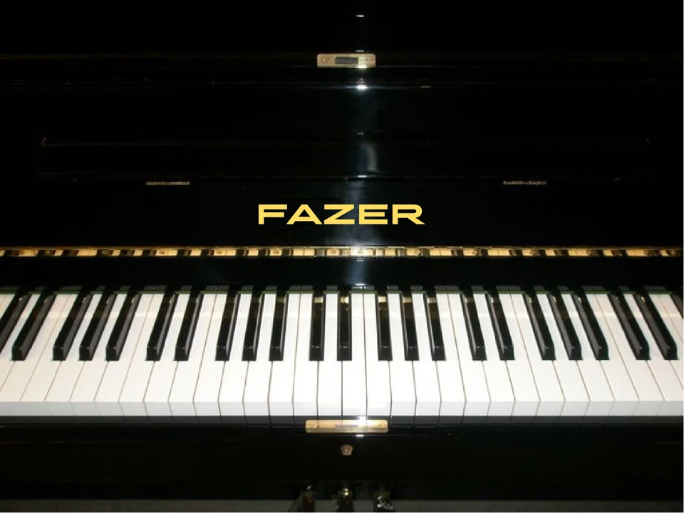 Fazer Metallic Gold Piano Name Brand Vinyl Transfer Decal Sticker