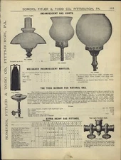 1913 PAPER AD Early Antique Incandescent Gas Light Lamps Keystone 