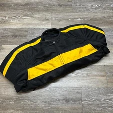 FIRSTGEAR Padded Full Zip Up Black Motorcycle Jacket Men's Size Medium