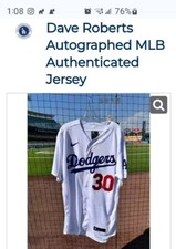 Los Angeles Dodgers Dave Roberts Autographed Jersey