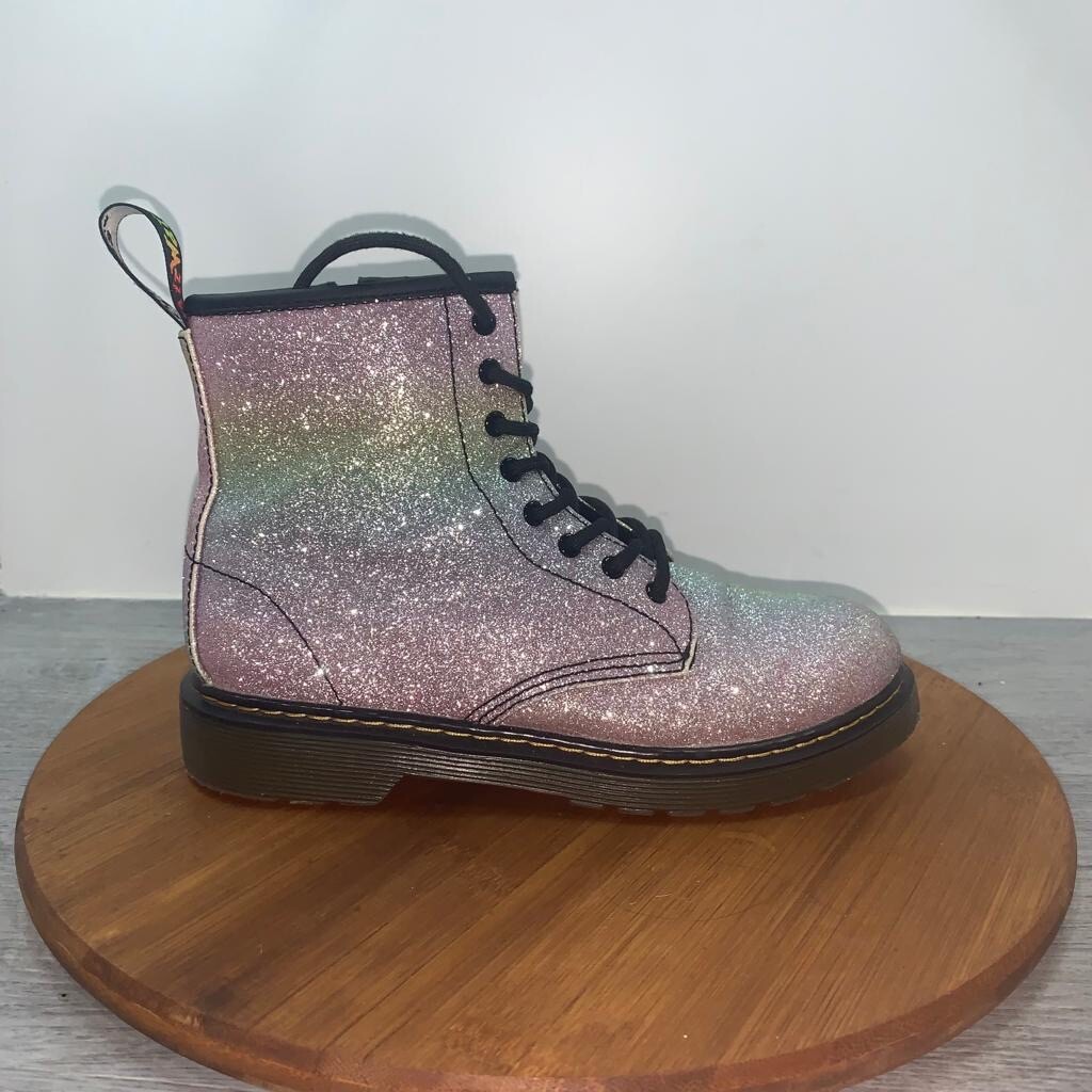 Dr Martens 1460 J Ladies Size US Multi Glitter Boots Rainbow